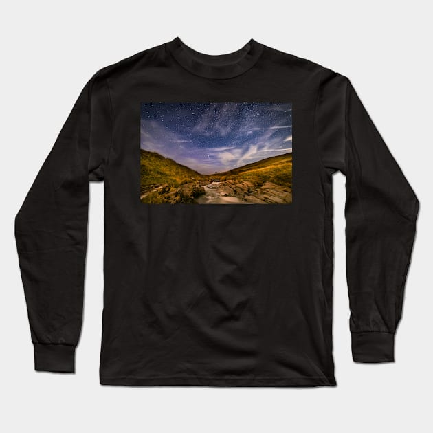 Afon Tawe Iridium Flare Long Sleeve T-Shirt by dasantillo